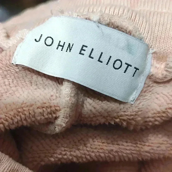 John Elliott LA Sweatpants Light Pink Pockets Drawstrings Cotton Jogger medium - Picture 3 of 7